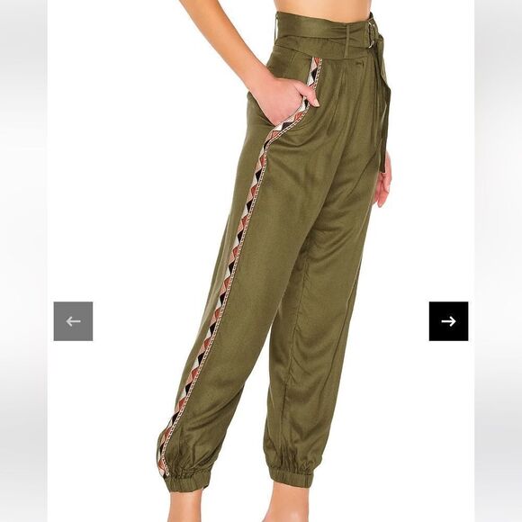 Tularosa Melina Jogger Pants Green Size XL Small Fabric Defect $168 NWT (6-5) - Picture 2 of 8